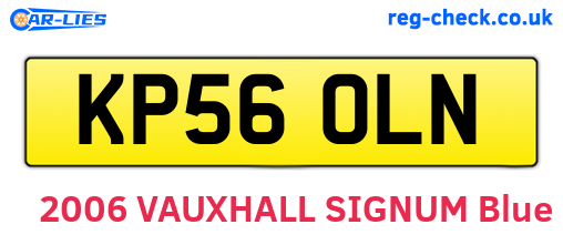 KP56OLN are the vehicle registration plates.