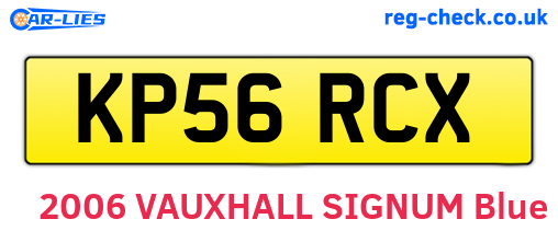 KP56RCX are the vehicle registration plates.
