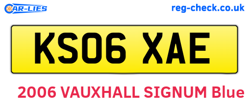 KS06XAE are the vehicle registration plates.