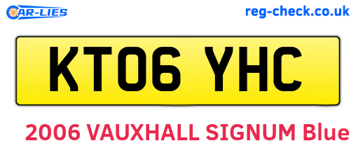 KT06YHC are the vehicle registration plates.