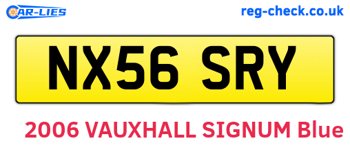 NX56SRY are the vehicle registration plates.