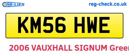 KM56HWE are the vehicle registration plates.