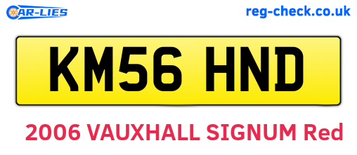 KM56HND are the vehicle registration plates.
