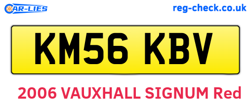 KM56KBV are the vehicle registration plates.