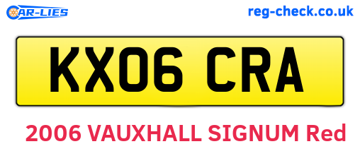 KX06CRA are the vehicle registration plates.