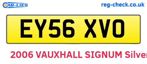 EY56XVO are the vehicle registration plates.