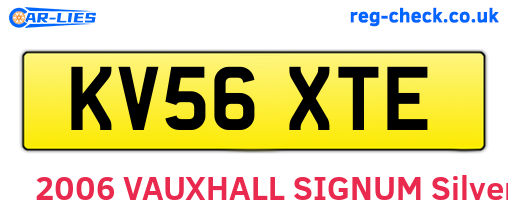 KV56XTE are the vehicle registration plates.