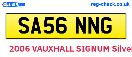 SA56NNG are the vehicle registration plates.