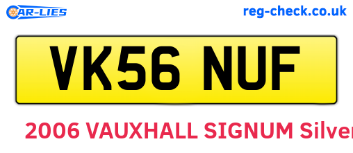 VK56NUF are the vehicle registration plates.