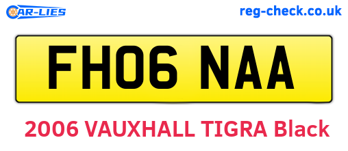 FH06NAA are the vehicle registration plates.