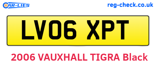 LV06XPT are the vehicle registration plates.