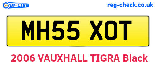 MH55XOT are the vehicle registration plates.