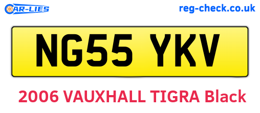 NG55YKV are the vehicle registration plates.