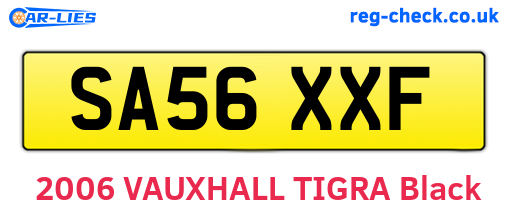 SA56XXF are the vehicle registration plates.