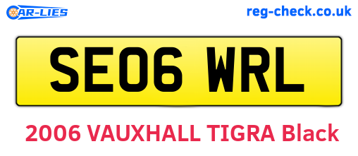 SE06WRL are the vehicle registration plates.