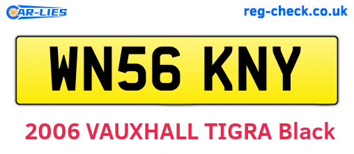 WN56KNY are the vehicle registration plates.