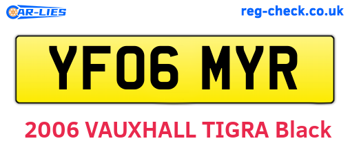 YF06MYR are the vehicle registration plates.