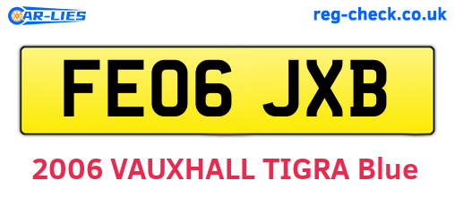 FE06JXB are the vehicle registration plates.