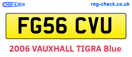 FG56CVU are the vehicle registration plates.