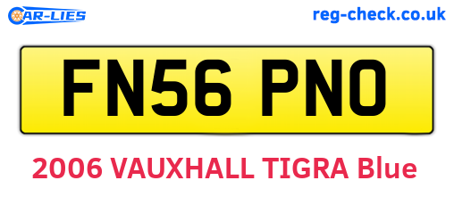 FN56PNO are the vehicle registration plates.