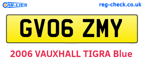 GV06ZMY are the vehicle registration plates.