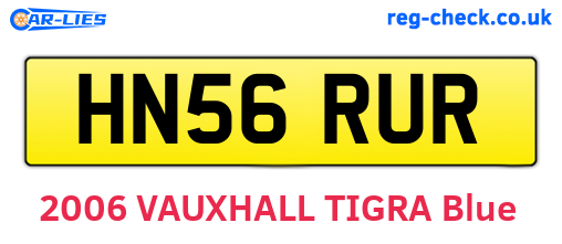 HN56RUR are the vehicle registration plates.