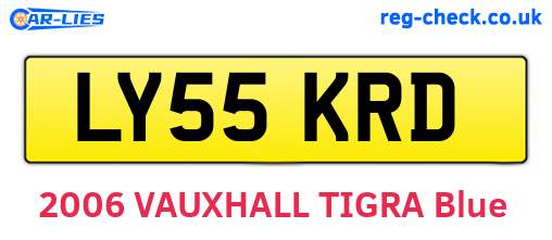 LY55KRD are the vehicle registration plates.