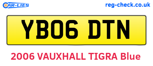 YB06DTN are the vehicle registration plates.