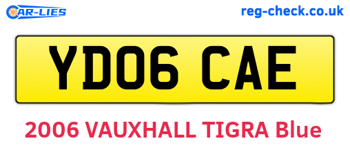 YD06CAE are the vehicle registration plates.