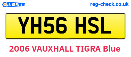 YH56HSL are the vehicle registration plates.