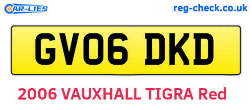 GV06DKD are the vehicle registration plates.