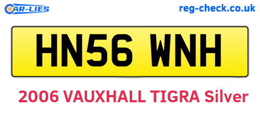 HN56WNH are the vehicle registration plates.