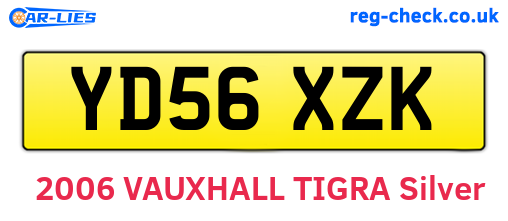 YD56XZK are the vehicle registration plates.