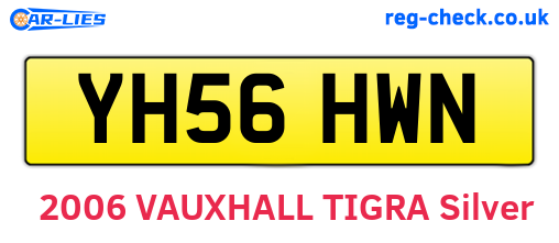 YH56HWN are the vehicle registration plates.