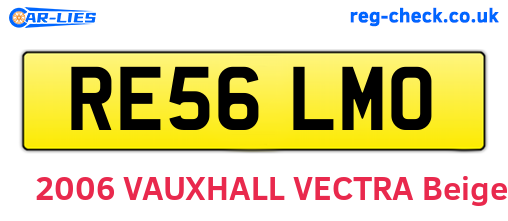 RE56LMO are the vehicle registration plates.