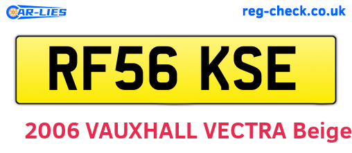 RF56KSE are the vehicle registration plates.