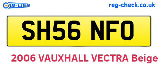 SH56NFO are the vehicle registration plates.