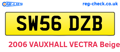 SW56DZB are the vehicle registration plates.