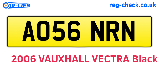AO56NRN are the vehicle registration plates.