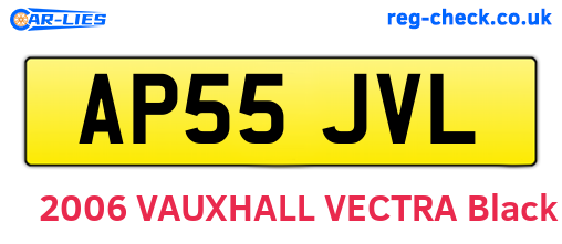 AP55JVL are the vehicle registration plates.
