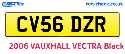 CV56DZR are the vehicle registration plates.