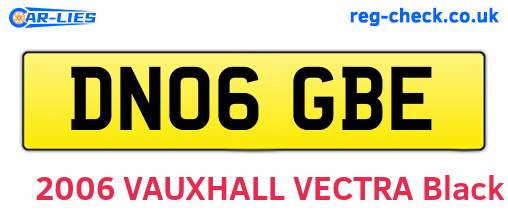 DN06GBE are the vehicle registration plates.