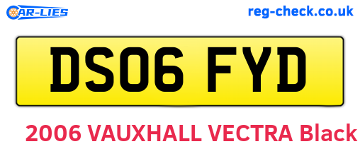 DS06FYD are the vehicle registration plates.