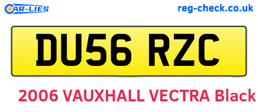 DU56RZC are the vehicle registration plates.
