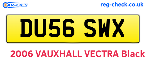 DU56SWX are the vehicle registration plates.