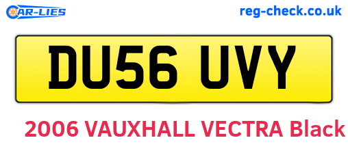 DU56UVY are the vehicle registration plates.