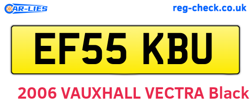 EF55KBU are the vehicle registration plates.