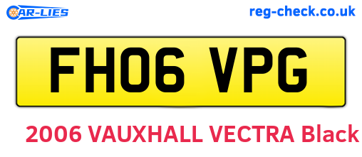 FH06VPG are the vehicle registration plates.