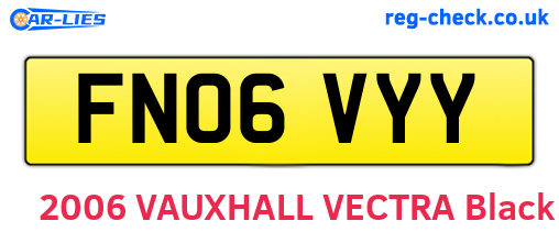 FN06VYY are the vehicle registration plates.
