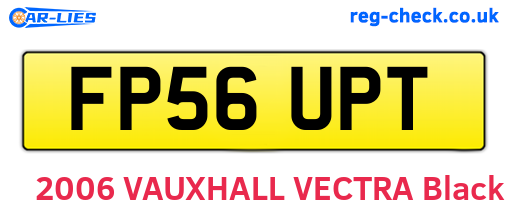 FP56UPT are the vehicle registration plates.
